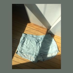 Aerie chambray short shorts. Light and comfy.